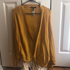 Batwing mustard cardigan